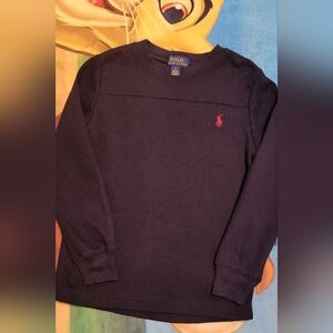 Polo by Ralph Lauren Kids Navy Sweater with Red Logo